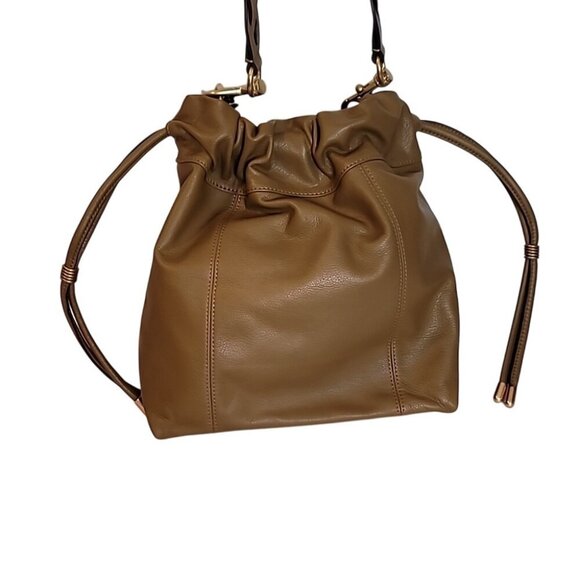 NWT - Rebecca Minkoff - Alex Slouchy Leather Shoulder Bag - Military - Tan - Picture 11 of 16